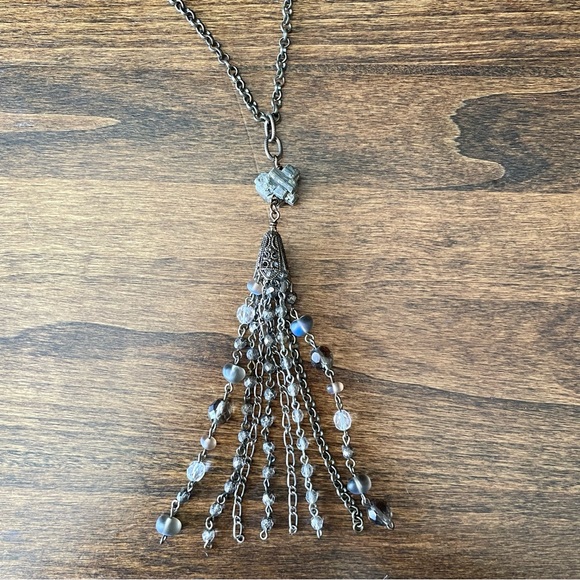 Julio Designs Polka Necklace | Handmade | Long Necklace | Layering Necklace - Picture 8 of 10